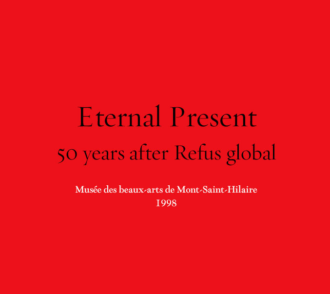 Title page of the Eternal Present album, title on red background.