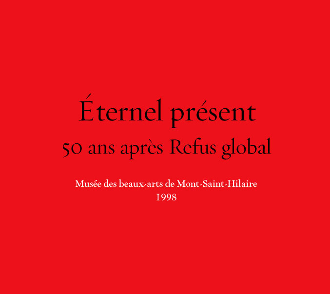 Page couverture de l'album Éternel Présent, titre sur fond rouge.
