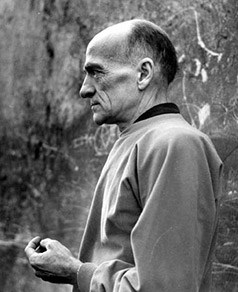 Portrait of an older emaciated Paul-Émile Borduas