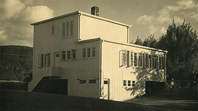 Scene from the video showing the house's east facade.