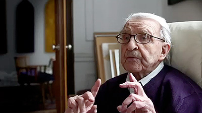 Screen capture from the interview of Fernand Leduc