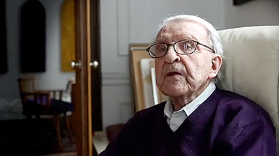 Screen capture from the interview of Fernand Leduc