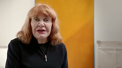 Screen capture from the interview of Françoise Sullivan