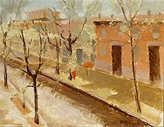 Paul-Émile Borduas, Spring morning. Montreal street on an early spring morning.